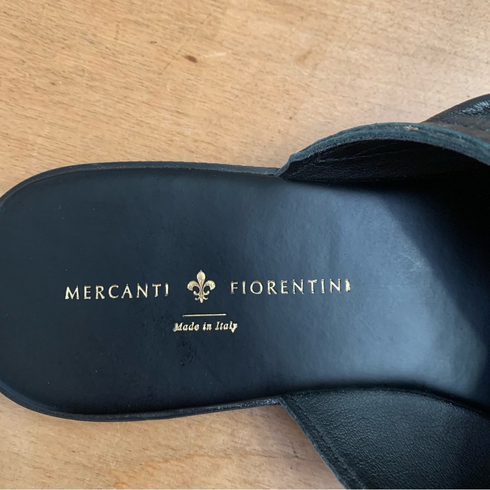 Italian Slides Black Ruffle Size 6 - Picture 7 of 12